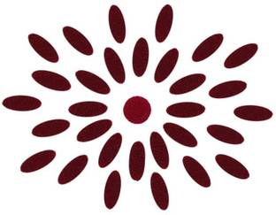 Comet Busters Handcrafted Maroon Velvet Oval Bindis (BV1855) (7 mm) Forehead Maroon Bindis