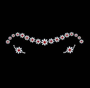 Comet Busters Traditional Bridal Bengali Wedding Bindi for Women (BIN2047) Forehead White Bindis