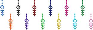 Comet Busters Traditional Multicolor Bindi (BV267) Forehead Multicolor Bindis