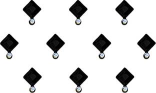 Comet Busters Handcarfted Square Black Stone Bindi (4 mm) (BV321) Forehead Black Bindis