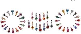 QUBIX New Best Bindi Combo Pack 20 flaps stone colors forehead Multicolor Bindis