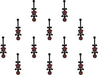 Comet Busters Handcrafted Maroon and Black Bindis Forehead Maroon Bindis