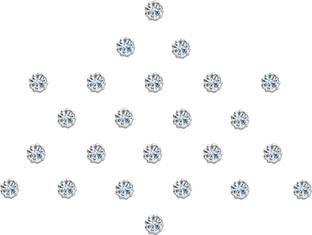 Comet Busters Beautiful Silver Diamond Dot Bindi For Women (BV190) Forehead Silver Bindis