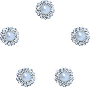 Comet Busters Pearl Bindi with Diamond Border (BV584) Forehead White Bindis