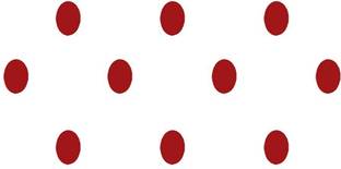 Comet Busters Red Oval Bindis (10mm) (BIN1055) Forehead Red Bindis