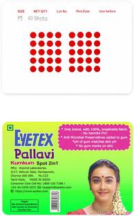 Eyetex Pallavi Sticker Kumkum Forehead Red Bindis