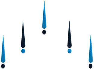 Comet Busters Traditional Blue Long Bindis forhead Blue Bindis