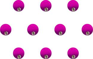 Comet Busters Pink Purple Shaded Ombre Bindis With Silver Stone (6mm) (BV1273) Forehead Multicolor Bindis