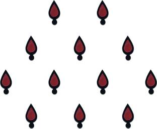 Comet Busters Tear Drop Shaped Traditional Maroon Bindi (BV293) Forehead Maroon Bindis