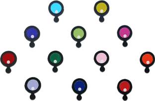 Comet Busters Fancy Multicolor Bindis With Silver Stone (BV1434) Forehead Multicolor Bindis