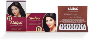 Shilpa Vive Sticker Kumkum Bindi (8, Black) (Box Contains 15 Packs) Forehead Black Bindis