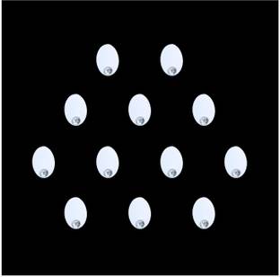 Comet Busters Handcrafted Oval White Bindis With Silver Stone (8mm) (BV2038) Forehead White Bindis
