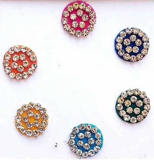 QUBIX Woman New Best Bindi Combo Pack 10 flaps stone colors face Multicolor Bindis