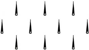 Comet Busters Black Long Tilak Bindi for Women With Single Stone (13mm) (BV1448) Forehead Black Bindis