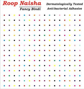 RoopNaisha Pack of 240 Bindis,Plain Multicolor kumkum Bindis,Original velvet,size 2.5mm Forehead Multicolor Bindis