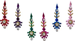 Comet Busters Long Traditional Multicolor Bindi For Women (BV081) Forehead Multicolor Bindis