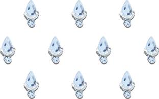 Comet Busters Party wear Silver Stone Bindi (BV453) Forehead Silver Bindis