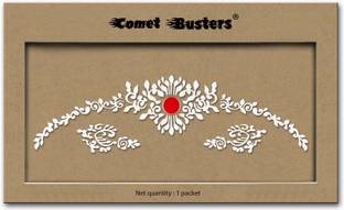 Comet Busters Traditional Bridal Bengali Wedding Bindi for Women (BV1971) Forehead White Bindis