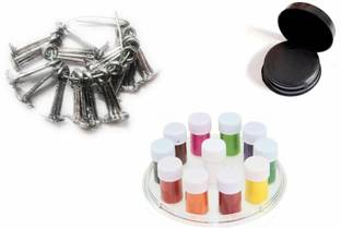 SY Products Baby Bindi Mould liquid bindi Pack of 1 with 11 Colour Set and Free Black Kajal forehead Multicolor Bindis