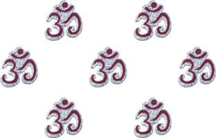 Comet Busters Handcrafted Fancy Maroon Om Bindis (BV1245) Forehead Maroon Bindis