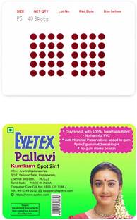 Eyetex Pallavi Sticker Kumkum Forehead Maroon Bindis