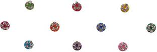 Comet Busters Multicolor Round Bindis With Silver Stone Border (4 mm) Forehead Multicolor Bindis