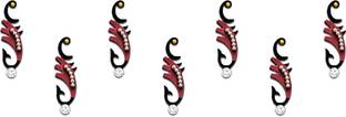 Comet Busters Fancy Long Black and Maroon Bindis (BV1162) Forehead Black Bindis