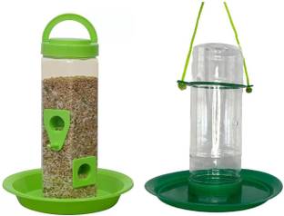 Cj farms and agritech Bird Automatic Feeder and Drinker Tree and Balcony Hanging Window Bird Feeder