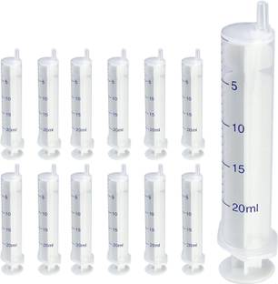 Salco 20 ML Syringe Without Needle, Sterile Tools for Feeding Pets, Meassurment 12 PC Caged Bird Feeder