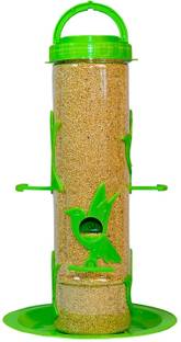 Skybeings Pack of 1 Balcony Outdoor Hanging Large Feeder | 0.9kg Food Capacity | 6 Nozzles Tube Bird Feeder