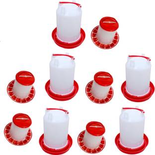 TM&W 1.5 drinker 5 pcs & 1.5 Kg Feeder 5 pcs total 10 pcs combo Platform Bird Feeder