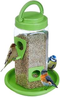 OnlineTree Outdoor Hanging Bird Feeder with Multiple Ports, Weather-Resistant Window Bird Feeder