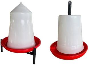 Cj farms and agritech Chick Care Set: 3L Chick Drinker and 3kg Chick Feeder Common Bird Feeder