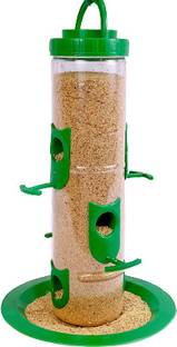 JAMWAIART Bird Food FEEDER, Hanging, Balcony, Bottle 6 Nozzle Window Bird Feeder