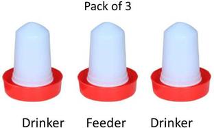 RETROFEEDERS .500G Both drinker(2) and feeder(1) for all birds, quails, poultry chicks,pigeon Common Bird Feeder