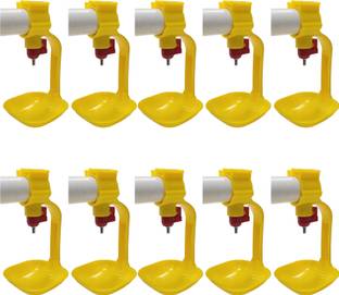 GKI POULTRY J type Nipple with square drip cup (Pack of 10) Common Bird Feeder