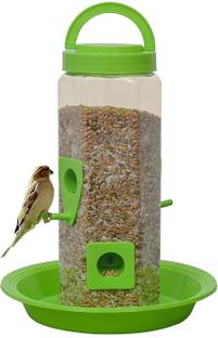 Selliber Bird Feeder Tower Hanging for Balcony Seed Container Stand Window Bird Feeder Bird Feeder