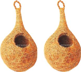 ZENRISE Sparrow Coir bird nests of 2 Bird House