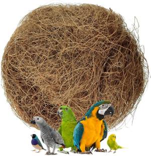 Jainsons Pet Products Natural Coconut Fiber for Bird Nest, Nesting Material for Comfortable Bedding Bird House