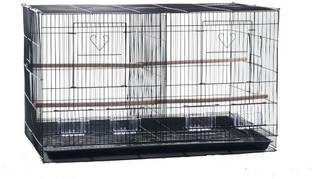 VAYINATO 2 Black Feet Partition Cage For Budgies, Finches, Love Birds & All Small Birds Bird House
