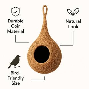 Parrots Wizard Bird Nest Round Organic Bird nest Purely Handmade Sparrow/Small Birds Bird House