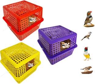 Skystar Birds Breeding Box Finches Sparrow Nest Basket,House for Finches (Pack Of 3) Bird House