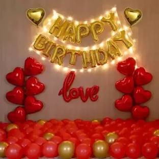 PARTY MIDLINKERZ Printed Happy Birthday Decoration kit Combo - 61 Pcs for Birthday Decor