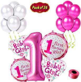 Shopperskart 1st First Birthday Decorations Kit Items For Baby Girls Boys Party & Celebration