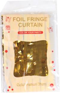 Quickoo Celebration Curtain Golden Single