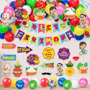ज़्योज़ी Annaprashan Rice Ceremony Decorations Items (Pack of 50)