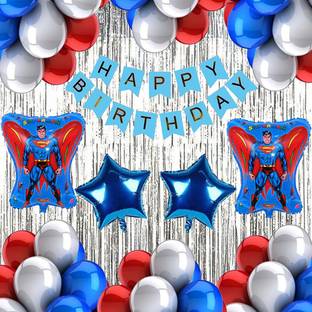 PARTY BREEZE superman theme birthday party combo set