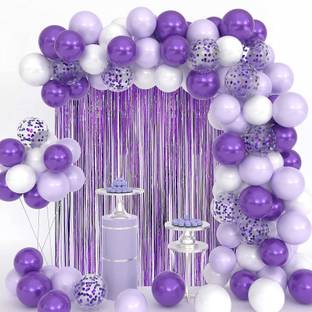 Dinipropz Purple Balloon Garland Kit with Purple and White Balloons for Wedding