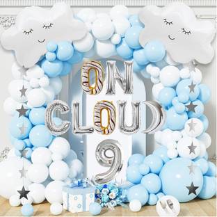 PopTheParty "On Cloud 9 Baby Shower Decoration – Soft Pastels & Balloons for a Dreamy Setup"