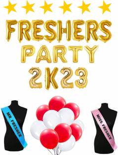 Naveen Freshers Party 2023 Decoration set - Mr. Fresher and Miss Fresher Sash Banner